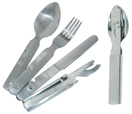 Camping Reise Outdoor Besteck BW Feldbesteck Edelstahl 5 in 1
