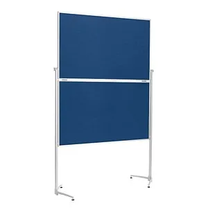 Magnetoplan Moderationstafel evolution plus, klappbar und mobil - Moderationswand mit 120 x 150 cm, beidseitig nutzbar, stufenlos höhenverstellbar bis 210 cm und mobil durch 4 leichtgängige Rollen – ideal für Workshops und Präsentationen.