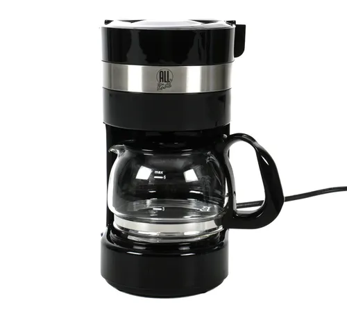 All Ride Kaffeemaschine für LKWs, 4-6 Tassen - Filterkaffeemaschine mit Warmhalteplatte und Überhitzungsschutz, ideal für Berufskraftfahrer, um unterwegs aromatischen Kaffee zu genießen.