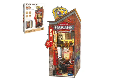 Esun 3D-Puzzle Book Nook KIT, DIY Buchstütze Bausatz mit LED-Licht für Erwachsene, Puzzleteile, Puppenhäuser Miniatur Haus Kit Bastelset Geschenke