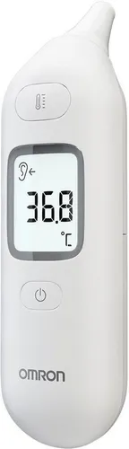 OMRON Gentle Temp 533 - Digitales Thermometer für schnelle Ohrmessungen in 1 Sekunde, mit beleuchtetem Display und Speicher für 30 Messungen – ideal für die ganze Familie.