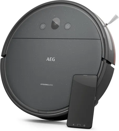 AEG AR61UW1DG Staubsaugerroboter - Saugroboter mit Gyroskop & Kamera für präzise Raumkartierung, 120 min Laufzeit, programmierbare App und effiziente Reinigung mit Mop.