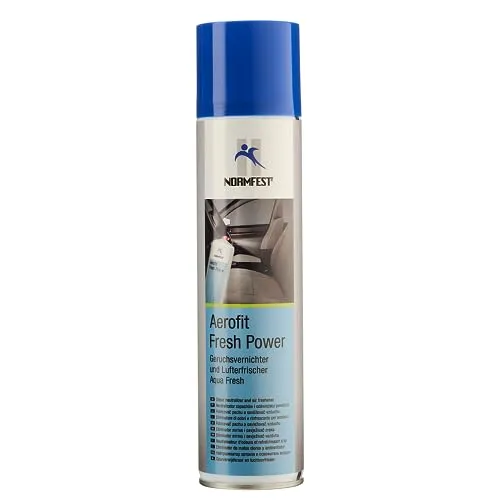 Normfest Aerofit Fresh Power – Geruchsvernichter & Lufterfrischer mit Coolwater-Duft, neutralisiert zuverlässig unangenehme Gerüche in Fahrzeugen, Büros, Hotels & Innenräumen, langanhaltend 400ml