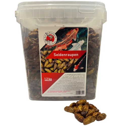 Premium Seidenraupen 1,2 kg getrocknet gesunder Insektensnackfür (12,49 EUR/kg)