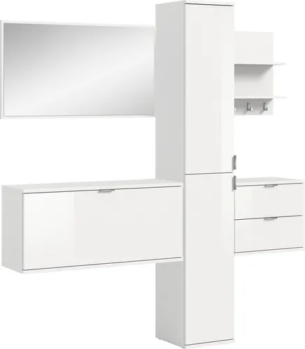 Produktbild Garderoben-Set Projekt X in Weiß Hochglanz