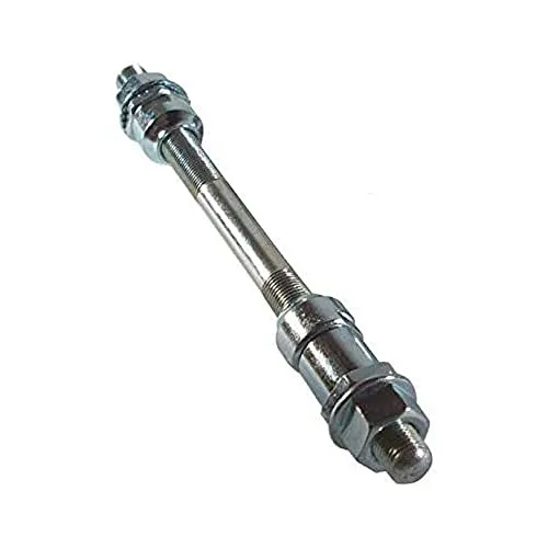 cyclingcolors HINTERRADACHSE 9.5x165 MM Fahrrad UNIVERSAL Achse SOLID MASSIV NABE HINTERRAD Vintage Oldtimer Radsport MTB RENNRAD Fixie SINGLESPEED 9.5MM 165MM Stahl Silver