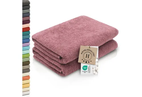 ZOLLNER Duschtücher, Walkfrottier (2-St), 70 x 140 cm in pink von Zollner