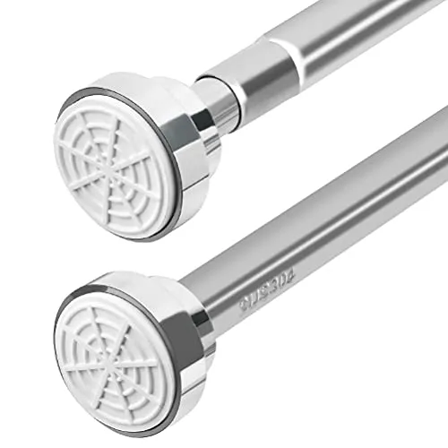 50-85cm Ausziehbare Duschvorhang-Spannstange ohne Bohren verstellbar,Edelstahl Teleskopstange Spannstange durch Drehen verstellbar,Teleskopstange für Dusche,Badezimmer,Schrank, Hängestange