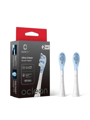 Oclean Bürstenköpfe Ultra Clean 2 Pack - Weiß - 2er-Pack Bürstenköpfe für elektrische Zahnbürsten, bieten eine gründliche Reinigung und sind ideal für optimale Mundhygiene.