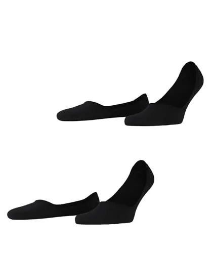 ESPRIT Herren Füßlinge Basic Uni Multipack M In Baumwolle unsichtbar einfarbig 2 Paar, Schwarz Black 3000, 39-42