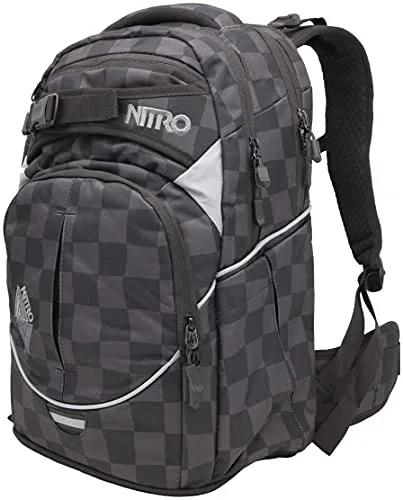 Nitro Superhero Schulrucksack, Rucksack, abnehmbarer Hüftgurt, robuste Bodenplatte, Thermotasche