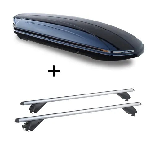 Dachbox MAA580L + Alu Dachträger RB003 für BMW X3 G01