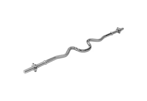 GORILLA SPORTS SZ-Stange 120 cm, bis 180 kg Belastbar, mit Sternverschlüssen, gerändelt, Chrom, (1-tlg)