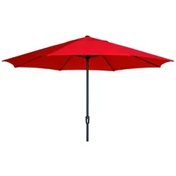Madison SUMATRA Sonnenschirm Kurbelschirm Ø 400cm rot - Wetterfester Aluminium-Sonnenschirm mit 400cm Durchmesser, UV-Schutz 40+ und abnehmbarem Bezug für einfache Reinigung - ideal für Garten und Terrasse.