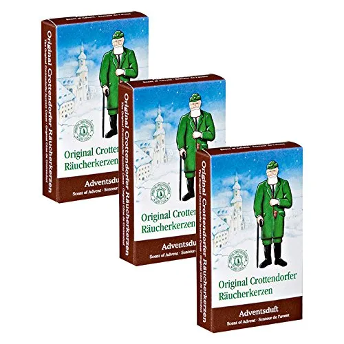 OLShop AG 3er Pack Crottendorfer Räucherkerzen Adventsduft 3 x 24 Stück, Räucherkegel, Weihnachtskerzen, Räucherpyramide