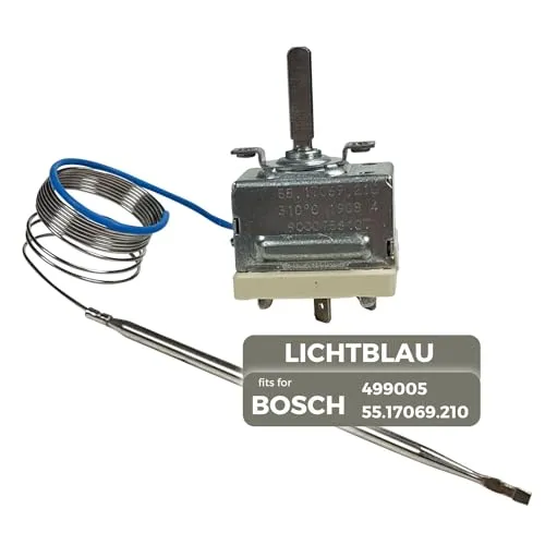 Lichtblau Thermostat Original EGO 55.17069.210 I Backofen Ersatzteil passend für Bosch, Siemens, Neff und Constructa 499005 I Backofen Temperaturregler bis 310°C I Kapillarrohr 1100 mm
