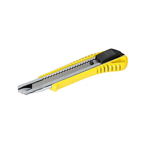 Cuttermesser aus Aluminium, Gelb, 18 mm, FSK