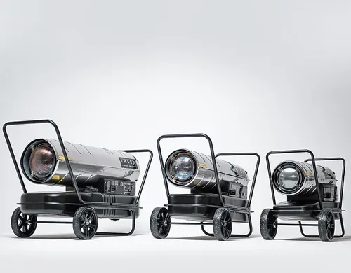 Diesel Heizkanone Hallen-Heizung Bauheizer Ölheizung IMLEX Heizgerät Edelstahl