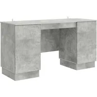 vidaXL Schreibtisch mit Tür Betongrau 142,5 x 50 x 75 cm - Moderner Schreibtisch in Betongrau, ideal für Home Office oder kreative Räume. Mit robustem Stauraum und flexiblem Design passt er perfekt in jede Wohnung und sorgt für Ordnung und Stil.