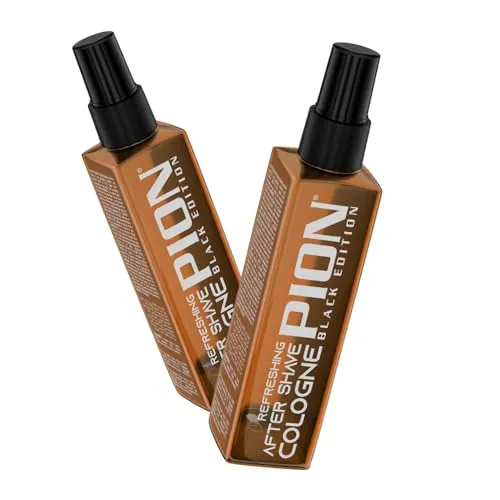 Pion PC05 Amber After Shave Cologne 100ml – Erfrischende Barber Eau de Cologne für Herren – Hautberuhigende Männerpflege – Black Edition Barber