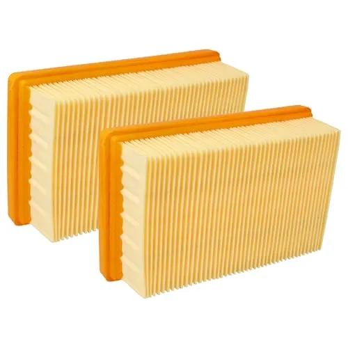 vhbw Set 2X Flachfaltenfilter kompatibel mit Kärcher MV4, MV5, MV6, WD4, WD5, WD6 Staubsauger - Filterelement - Ersatz für 2.863-005.0, KFI 4410