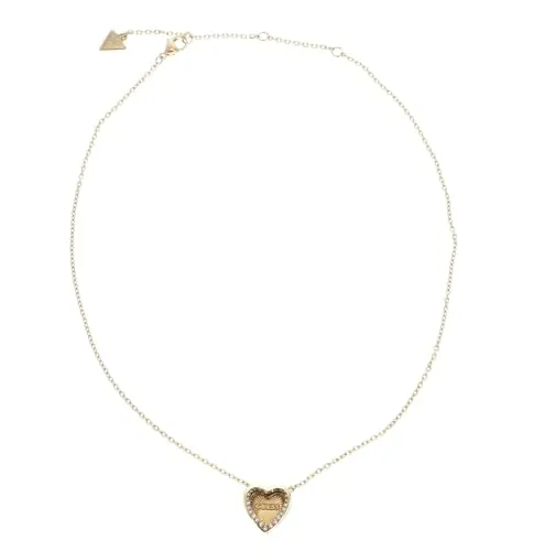 GUESS Damen-Halskette Mon Amour mit Herz in Gold von GUESS