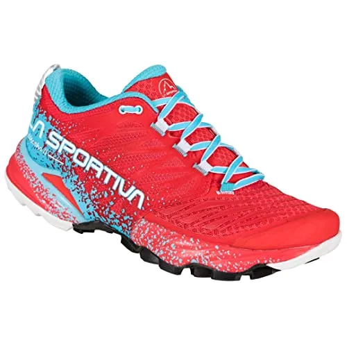 La Sportiva Akasha II Woman Hibiscus/Malibu Blue (38) - Leistungsstarker Laufschuh für Damen, ideal für Langstrecken und Ultra-Marathons, mit superdämpfender Cushion Platform und atmungsaktivem Schaft für maximalen Komfort.