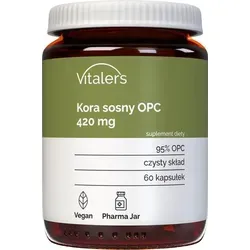 Vitaler's OPC (Kiefernrinde) 420 mg – 60 Kapseln, vegan, 2 Monate Einnahme, ohne Konservierungsstoffe, reine Zusammensetzung