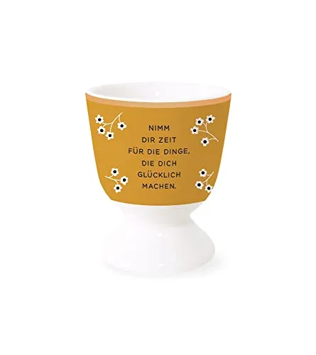 Grafik Werkstatt Eierbecher mit Echtgold | Porzellan Becher | Nimm dir Zeit