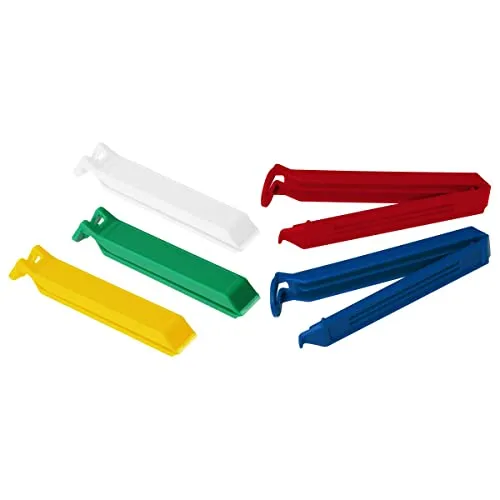Fackelmann Verschlussclips 11cm, 5 Stück - Bunte Tütenverschlüsse - Praktische Verschlussclips von Fackelmann in 11 cm, ideal zum sicheren Verschließen von Tüten. In fünf Farben erhältlich, sorgen sie für Ordnung in der Küche.