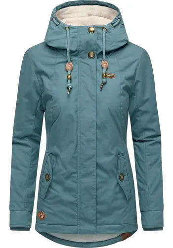 Ragwear Winterjacke Monade Damen Winterparka mit Kapuze und m. Fleece gefüttert
