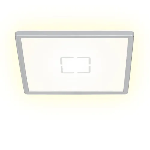 Briloner FREE Ultraflache LED Deckenleuchte - Moderne Deckenleuchte aus Kunststoff in Weiß und Silber, extrem flach mit nur 28mm Höhe – ideal für niedrige Räume und energieeffizient.