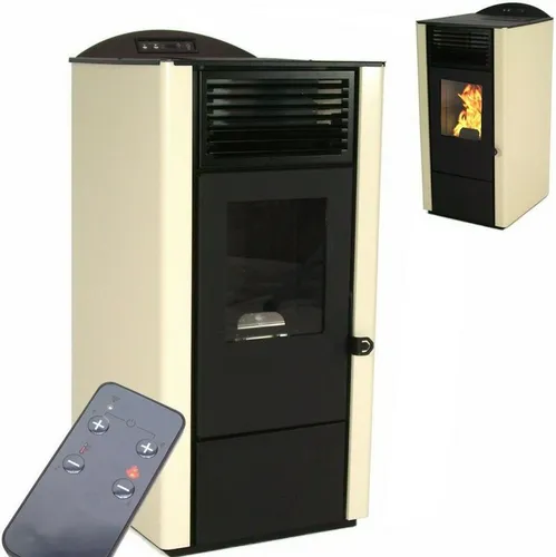 Pelletofen 9,5kW A+ in Elfenbein