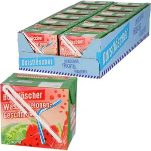 Durstlöscher Saft Wassermelonengeschmack, je 0,5 Liter, 12 Stück