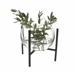 LaLe Living Vase Arzu, Schwarz, 23 cm in gold von LaLe Living
