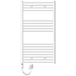 ECD Germany Badheizkörper Elektrisch 750x1200mm Weiß - Heizkörper und Handtuchwärmer in einem, mit 1200W Heizstab für schnelle Wärme und trockene Handtücher. Ideal für Badezimmer und Wellnessbereiche.