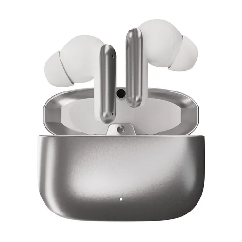 In-Ear Bluetooth Kopfhörer Kabellos TWS 5h Laufzeit Metal Pair Pro (Silber) - Kopfhörer mit Noise Cancelling und 5 Stunden Laufzeit, ideal für ungestörtes Musikvergnügen unterwegs.