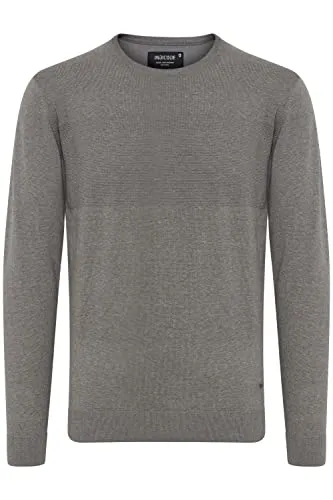 Indicode Ernesto Herren Strickpullover Feinstrick Pullover, Größe:L, Farbe:Grey Mix (914)