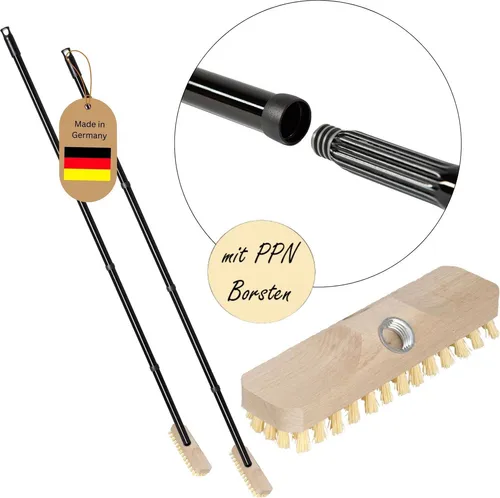 Novaliv 2x Wischer aus Holz mit Kunststoff Borsten in braun von Novaliv