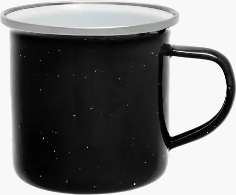 Origin Outdoors Tasse, Emaille, schwarz, 360ml