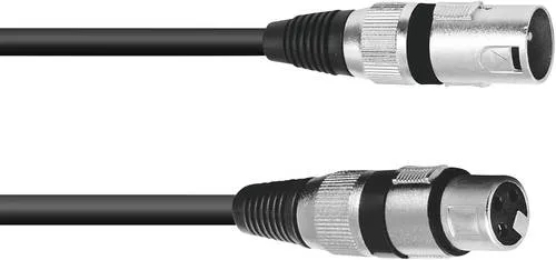 Omnitronic 3022058N XLR Verbindungskabel [1x XLR-Stecker 3 polig - 1x XLR-Buchse 3 polig] 20.00m Schwarz