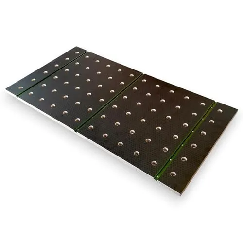 MFT Werkbankplatte 1200×610 mm – rutschhemmend, 20 mm Bohrungen, T-Track-Profile (Sperrholz)