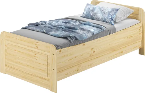 Seniorenbett extra hoch 100x220 Einzelbett Holzbett Gäste Massivholz Zubehör wählbar V-60.42-10-220 ohne Zubehör