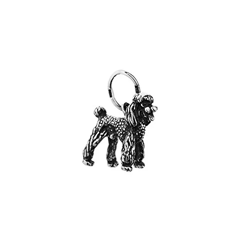 NKlaus 925er Sterlingsilber Kettenanhänger Hund Pudel massiv - Kettenanhänger aus 925er Sterlingsilber, 17mm hoch und 8mm breit. Ideal als besonderes Geschenk für Tierliebhaber, hochwertig und stilvoll.