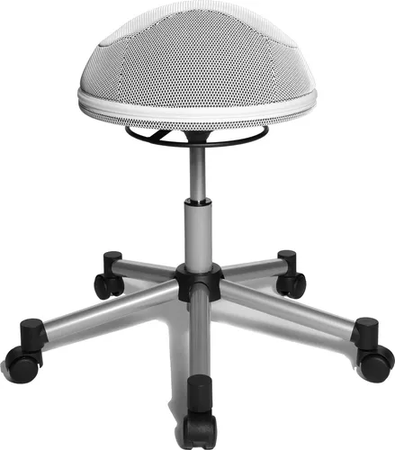 Topstar Sitness Half Ball Drehstuhl - Ergonomischer Fitness Hocker mit luftgefülltem Halbball für gesundes Sitzen. Stufenlose Höhenverstellung und dynamisches Sitzgefühl aktivieren die Rückenmuskulatur und verbessern die Konzentration.