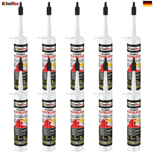 Bitumenkleber 10 x 310 ml Dichtstoff Dachdicht Bitumen Dichtmasse Schindelkleber