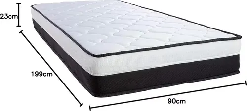 Arensberger Emilia Federkernmatratze 140x200 cm - Matratze mit 6 Schichten und integriertem Topper, ergonomisch und mit innovativem HR Taschenfederkern für optimalen Schlafkomfort.