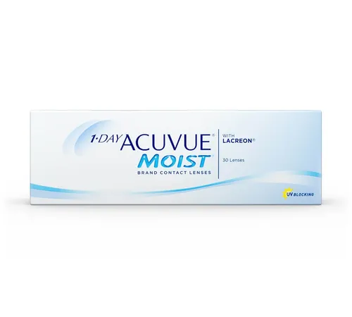 Johnson & Johnson 1-Day Acuvue Moist Tageslinsen -5.25 dpt - Kontaktlinsen mit exklusiver Benetzungstechnologie für ein entspanntes Tragegefühl von morgens bis abends und UV-Schutz.