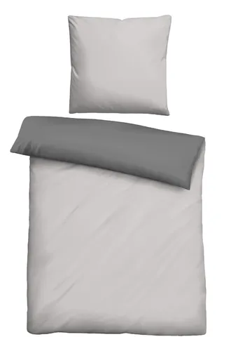 Biberna Wendebettwäsche Alma 135x200, 155x220, 200x200 cm in grau von biberna