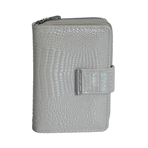 Damen-Geldbörse von Jennifer Jones - feines Mittelformat Portemonnaie Geldbeutel Börse Damenbörse Münzbörse echt-Leder (Weiß) - präsentiert von ZMOKA®